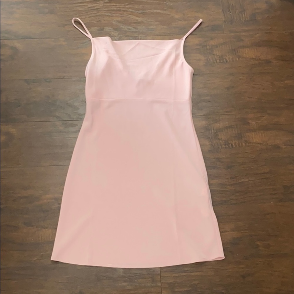 Blush Dress with cowl neck